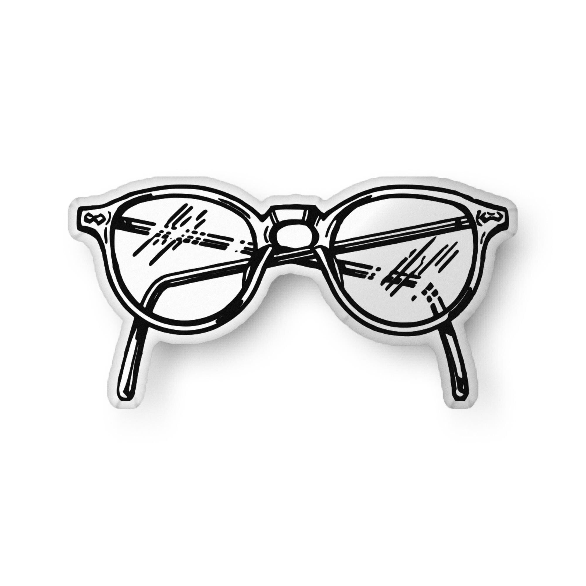 Eyeglasses Shaped Throw Pillow