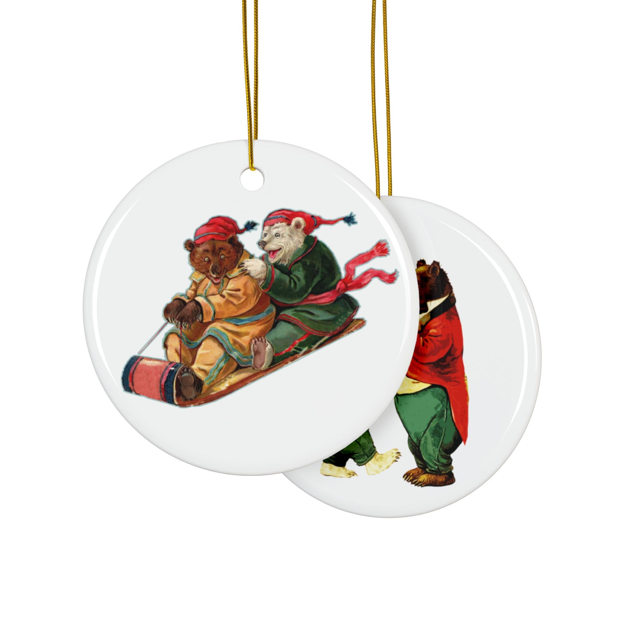 Beary Gay Christmas Ornaments - Single or Set of 3 Yuletide Holiday Decor