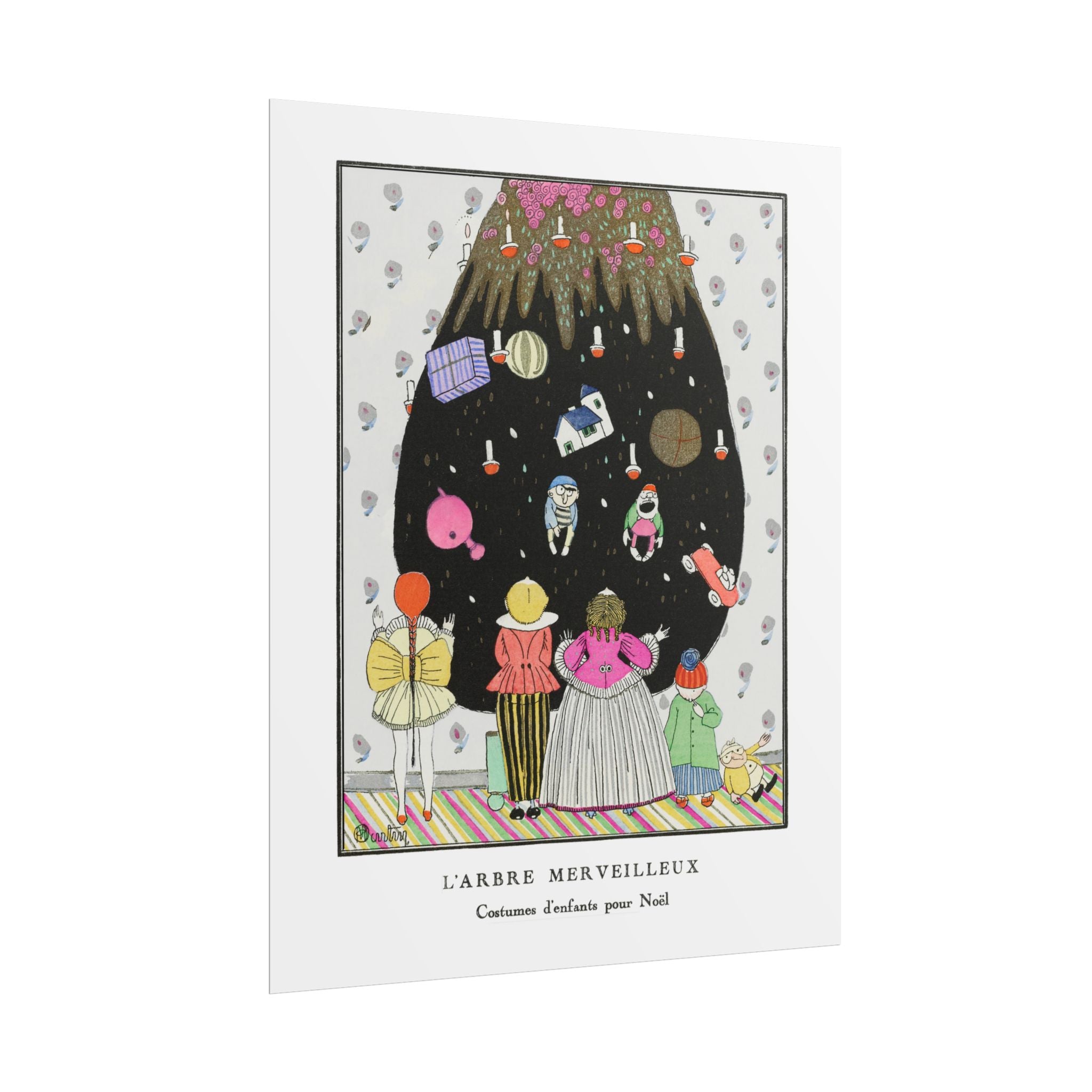 Vintage Christmas Wall Art - L'Arbre Merveilleux by Charles Martin