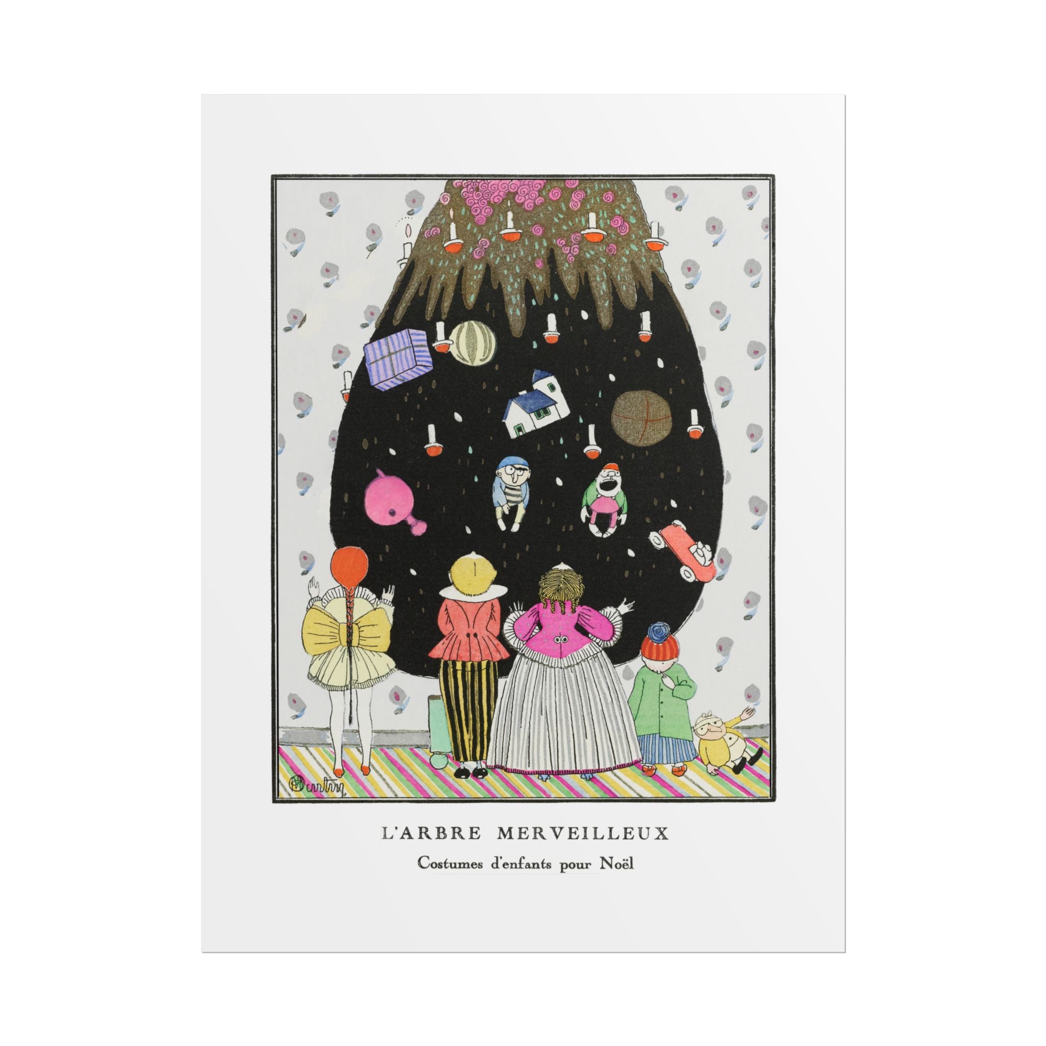 Vintage Christmas Wall Art - L'Arbre Merveilleux by Charles Martin