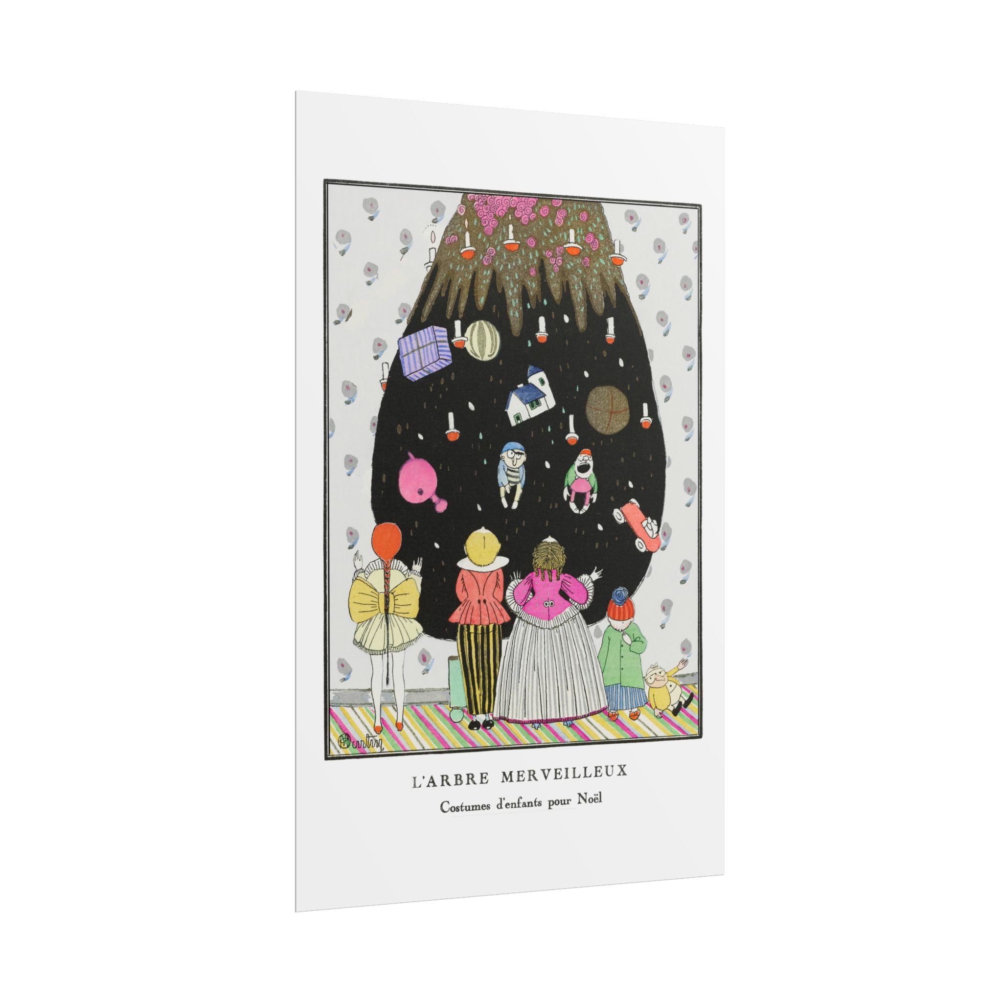 Vintage Christmas Wall Art - L'Arbre Merveilleux by Charles Martin