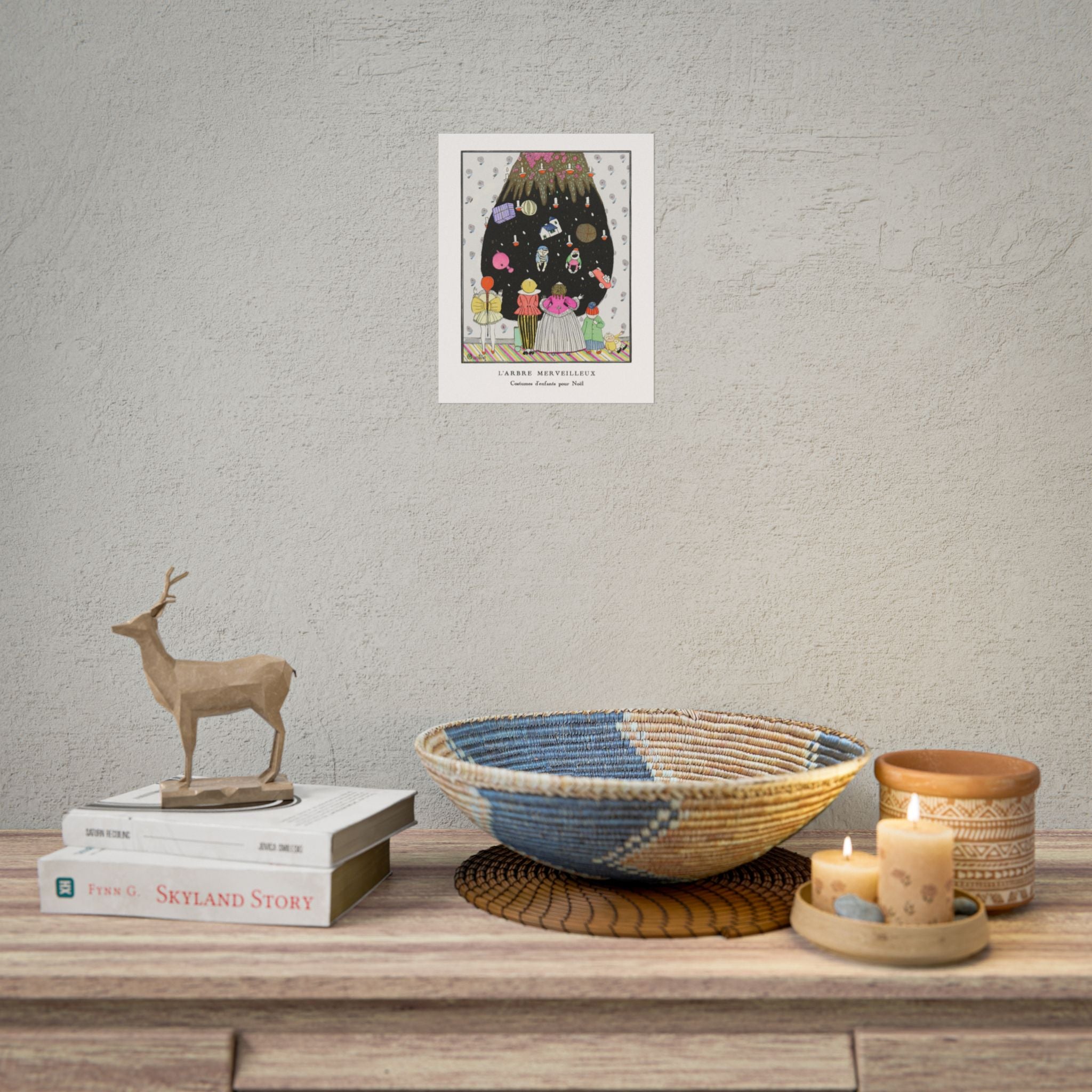 Vintage Christmas Wall Art - L'Arbre Merveilleux by Charles Martin