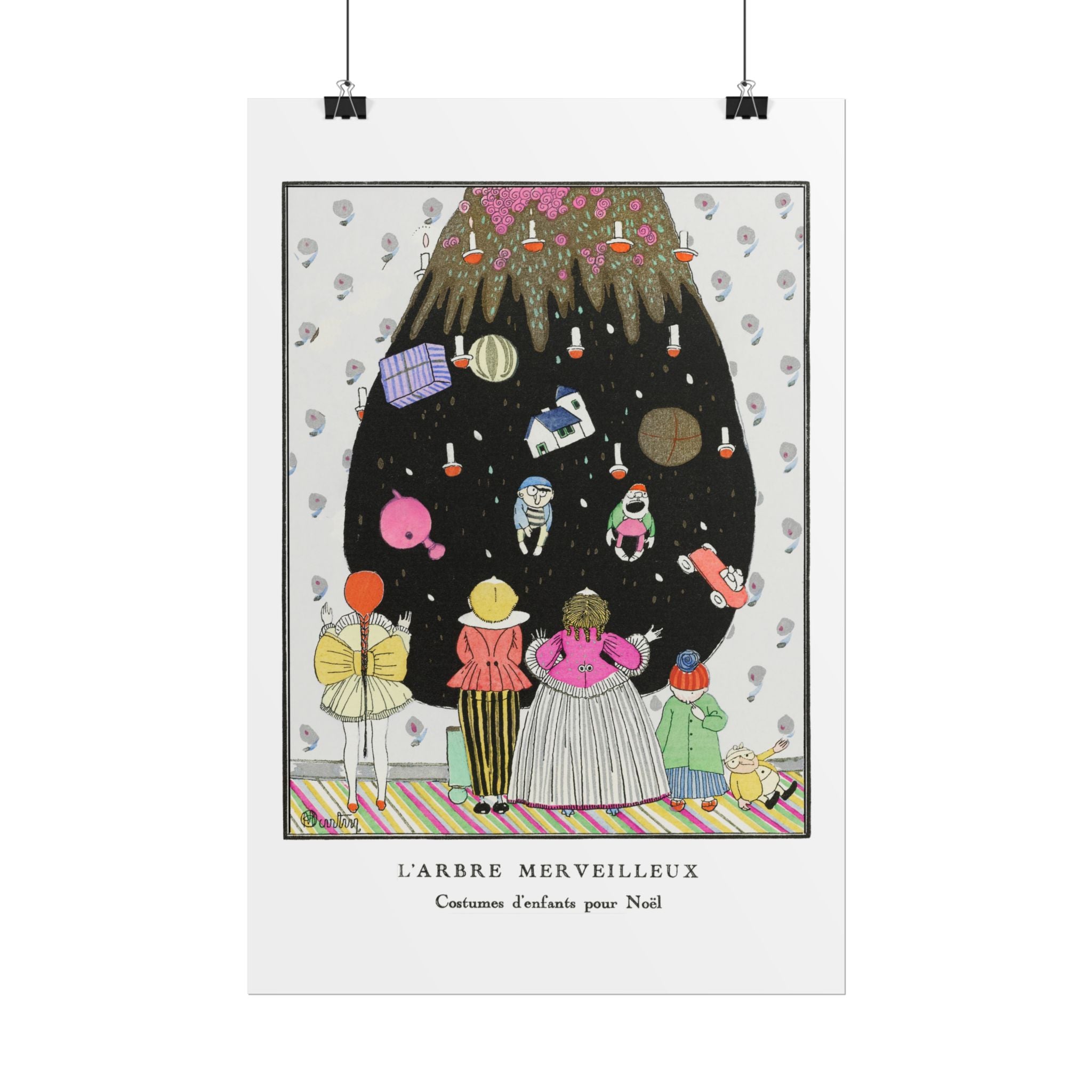 Vintage Christmas Wall Art - L'Arbre Merveilleux by Charles Martin