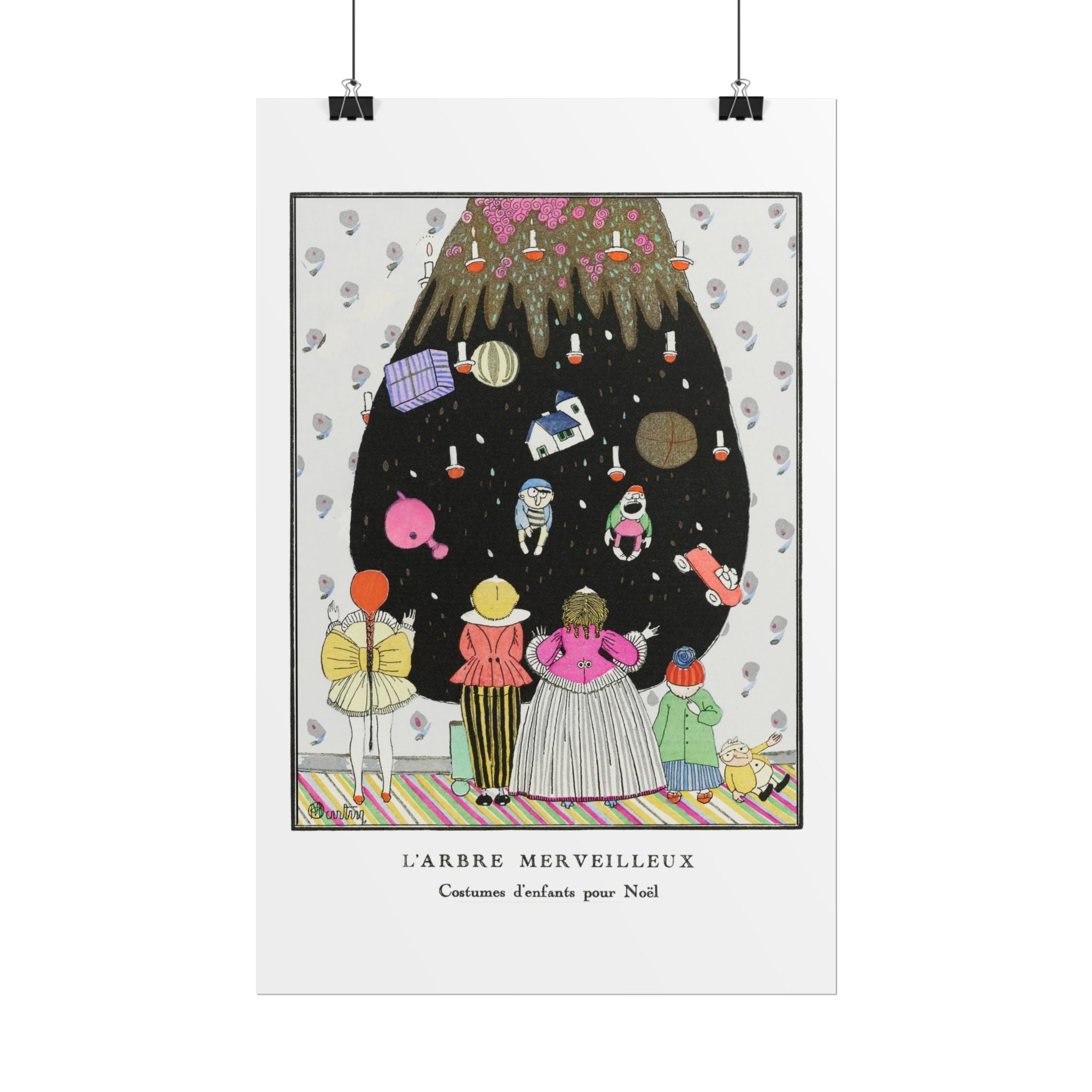 Vintage Christmas Wall Art - L'Arbre Merveilleux by Charles Martin