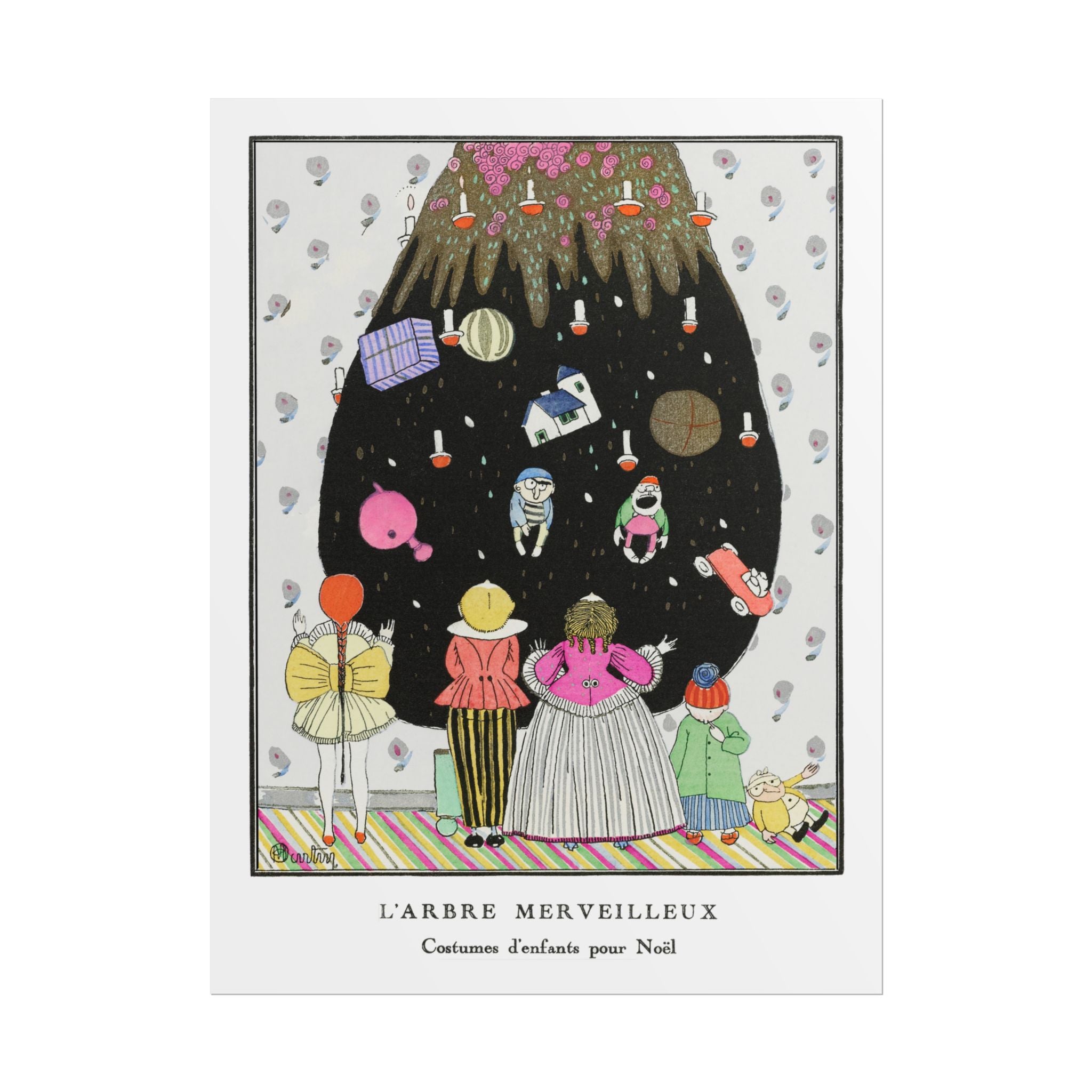 Vintage Christmas Wall Art - L'Arbre Merveilleux by Charles Martin