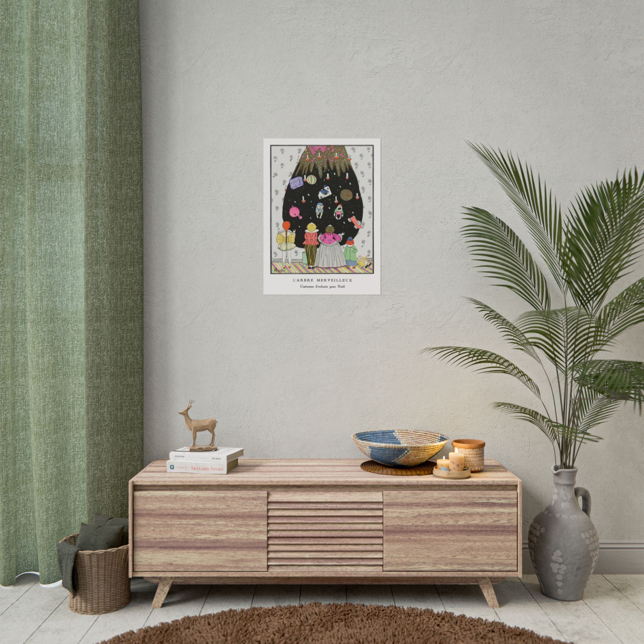 Vintage Christmas Wall Art - L'Arbre Merveilleux by Charles Martin