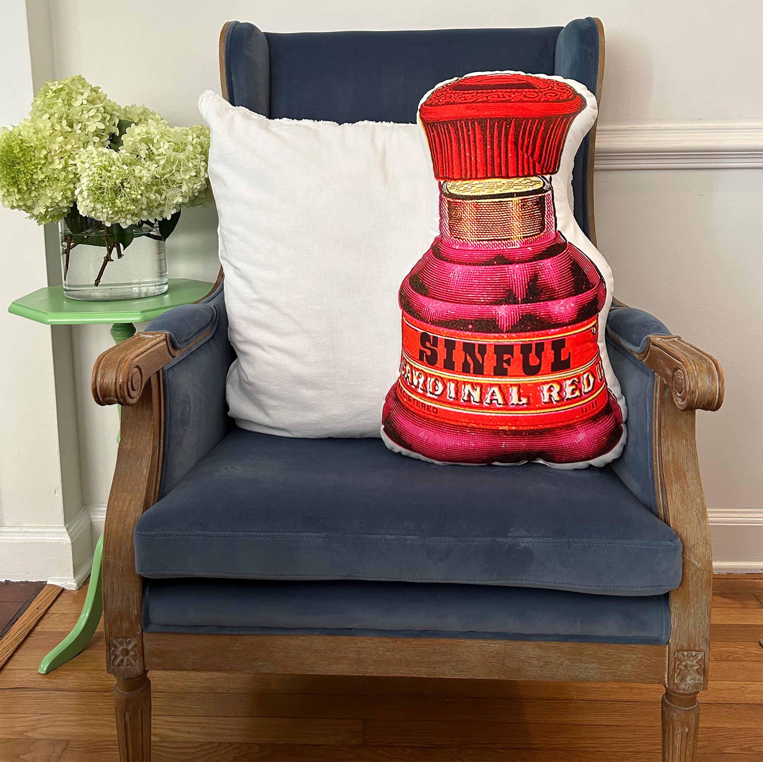 Perfume Bottle Throw Pillow