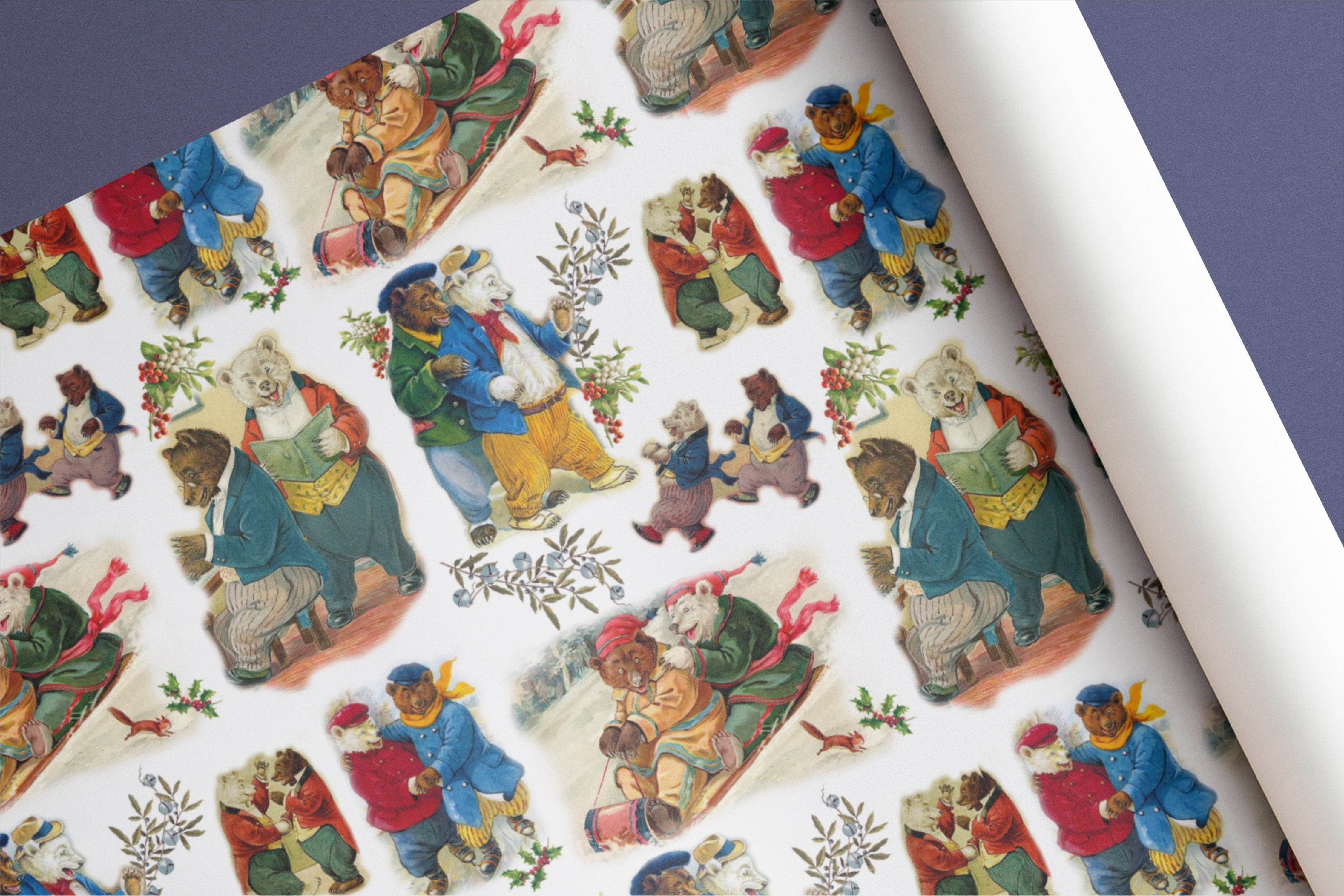 Beary Gay Holiday Gift Wrapping Paper