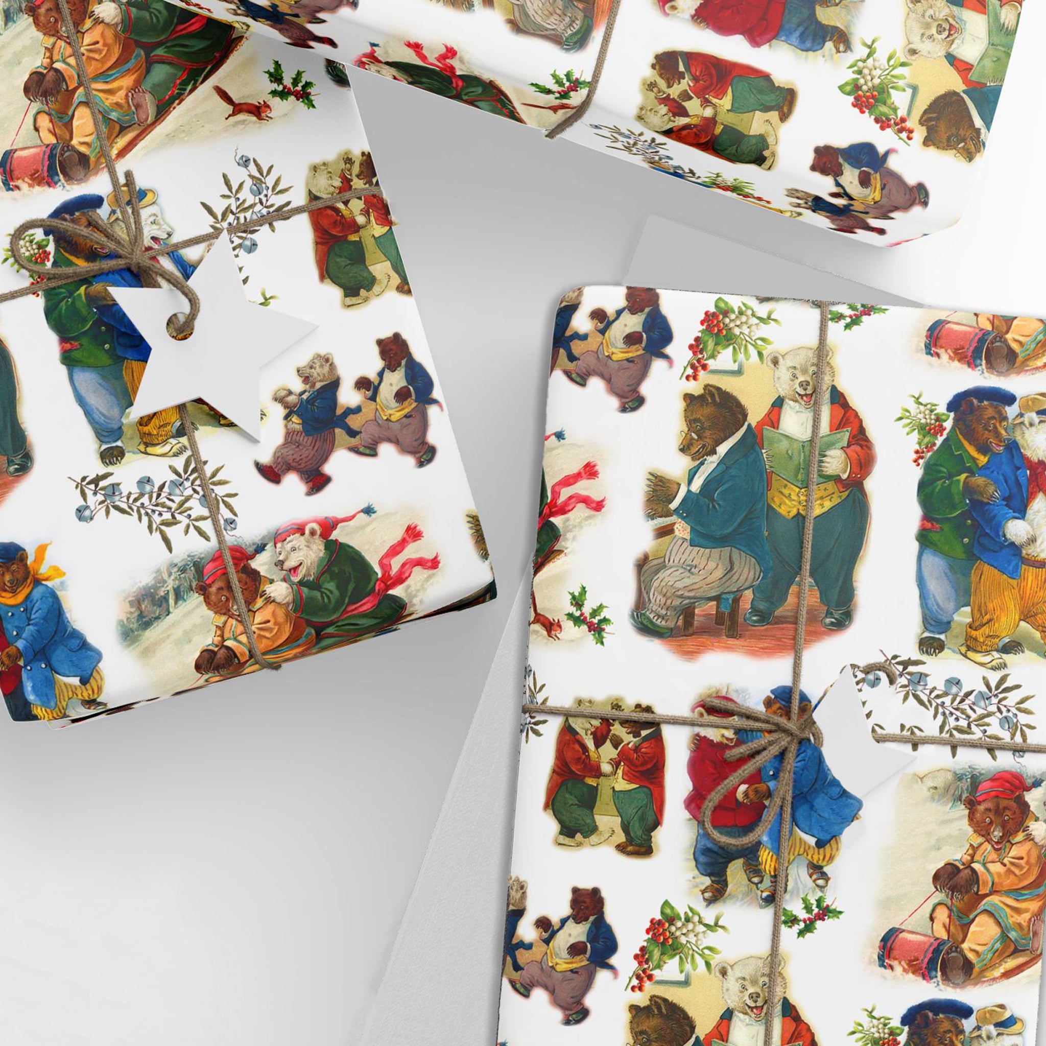 Beary Gay Holiday Gift Wrapping Paper