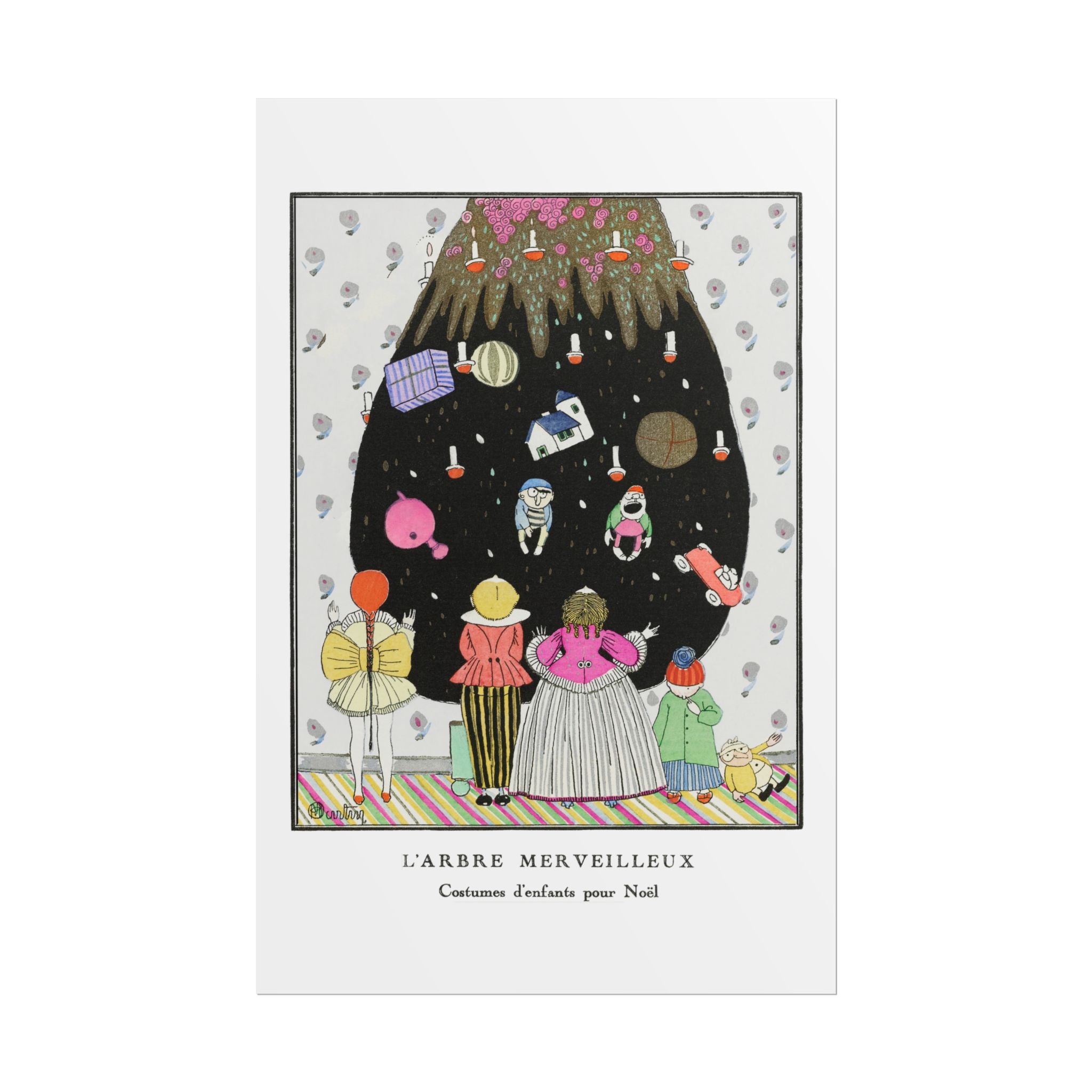 Vintage Christmas Wall Art - L'Arbre Merveilleux by Charles Martin