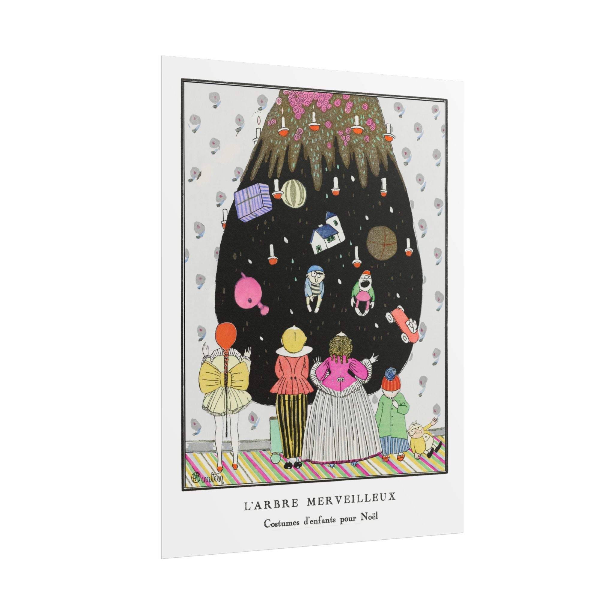 Vintage Christmas Wall Art - L'Arbre Merveilleux by Charles Martin