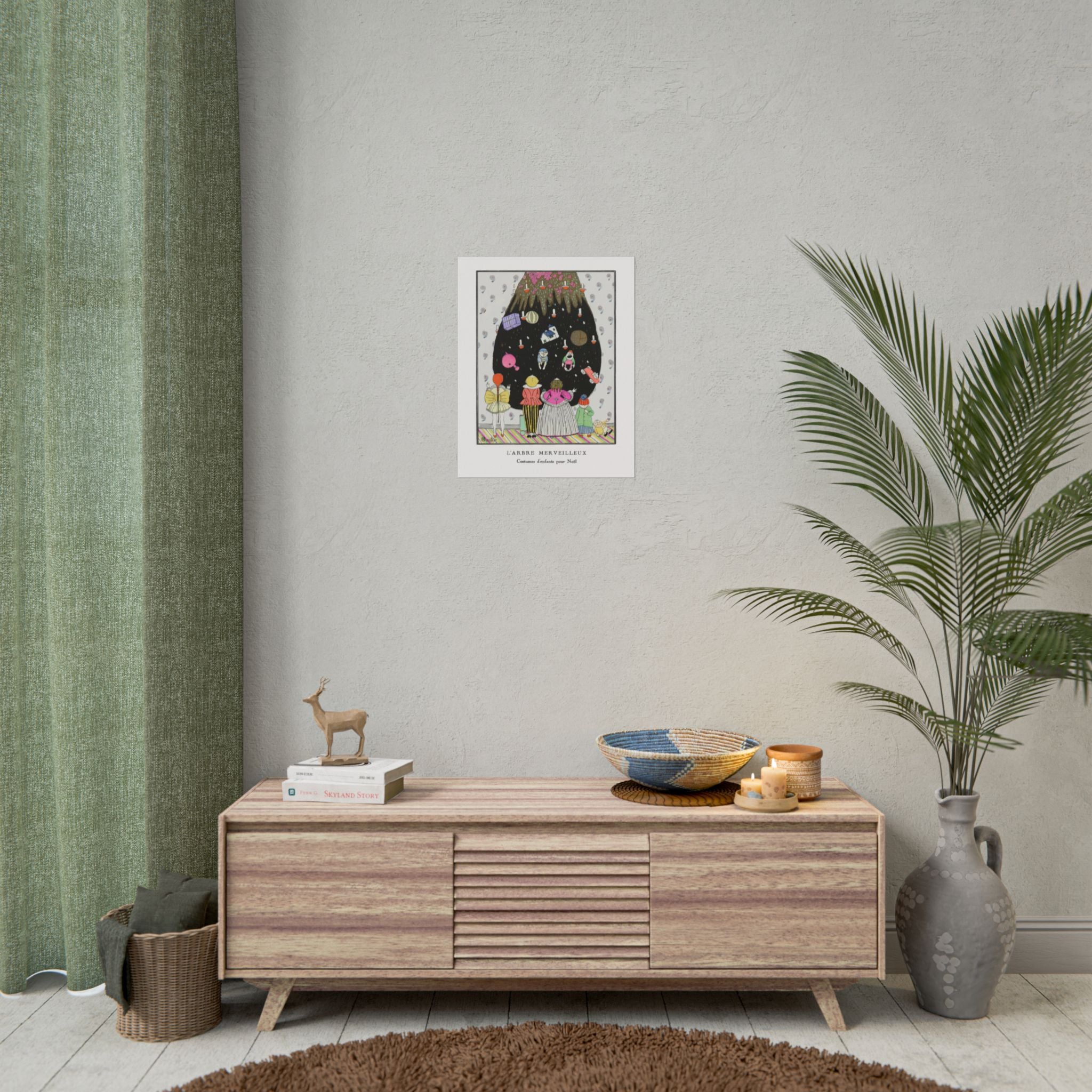 Vintage Christmas Wall Art - L'Arbre Merveilleux by Charles Martin