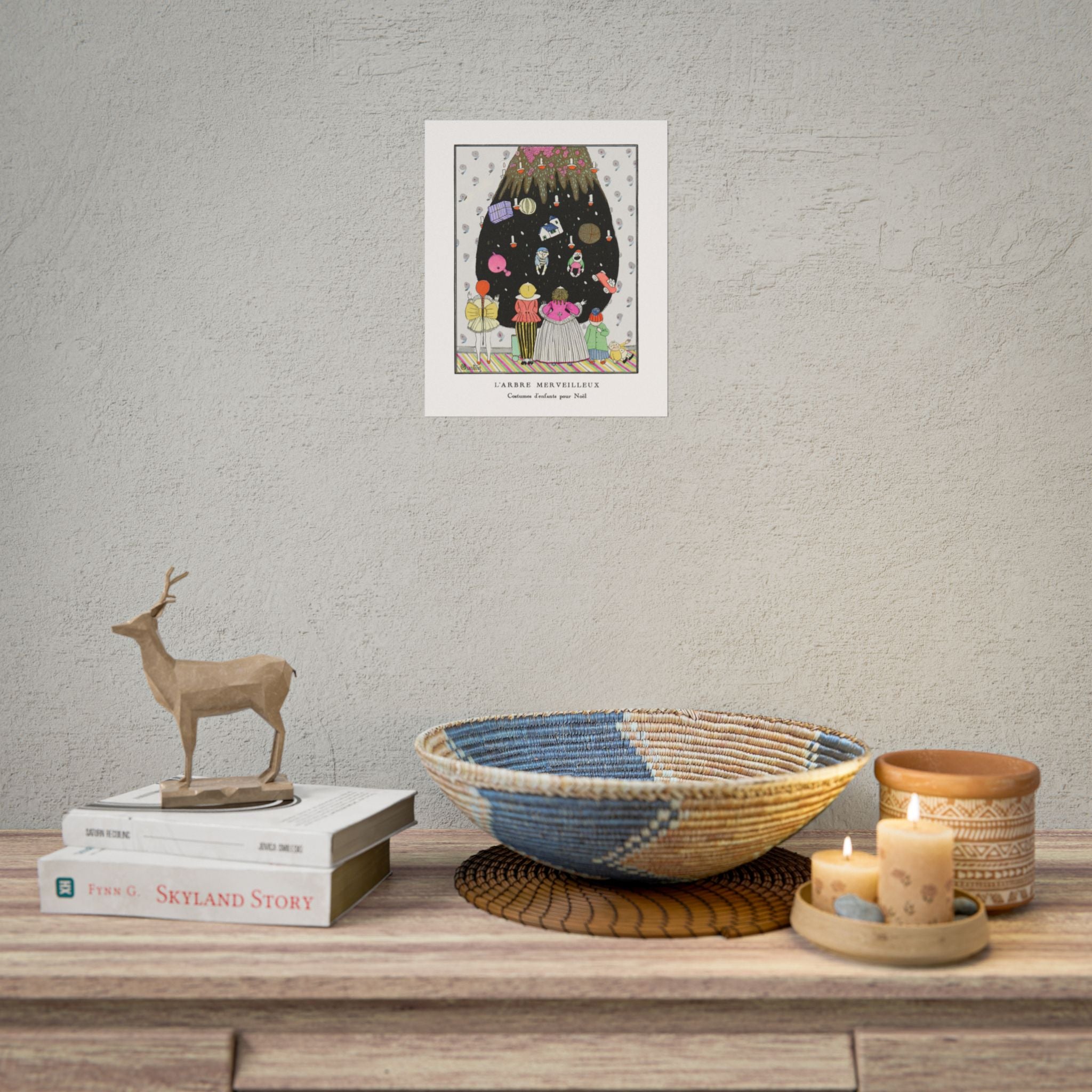 Vintage Christmas Wall Art - L'Arbre Merveilleux by Charles Martin
