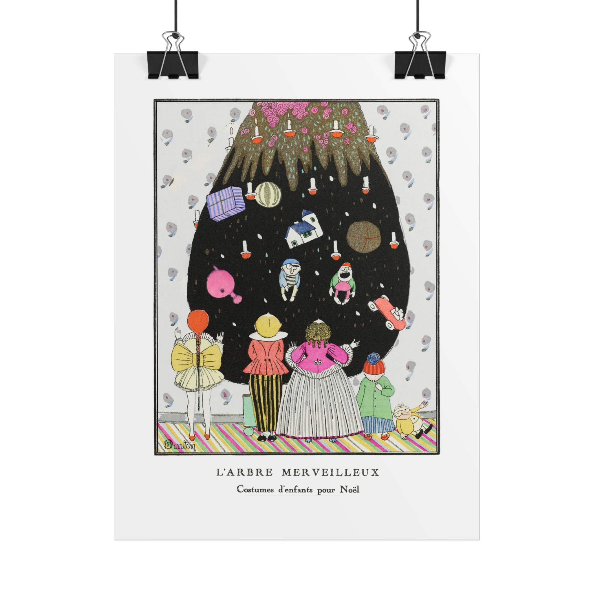 Vintage Christmas Wall Art - L'Arbre Merveilleux by Charles Martin