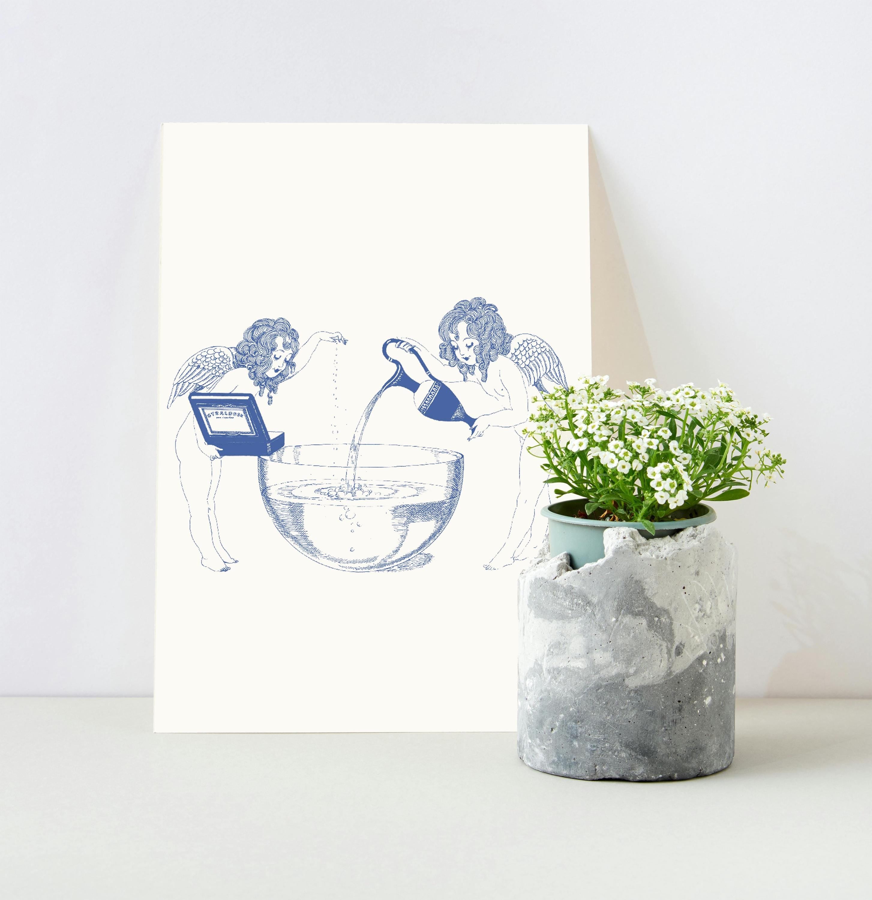 Cherubs with Greek Pitcher Art Print