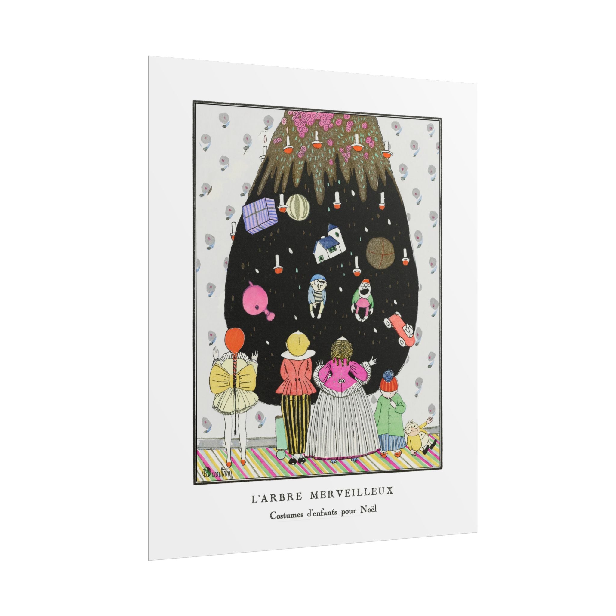 Vintage Christmas Wall Art - L'Arbre Merveilleux by Charles Martin