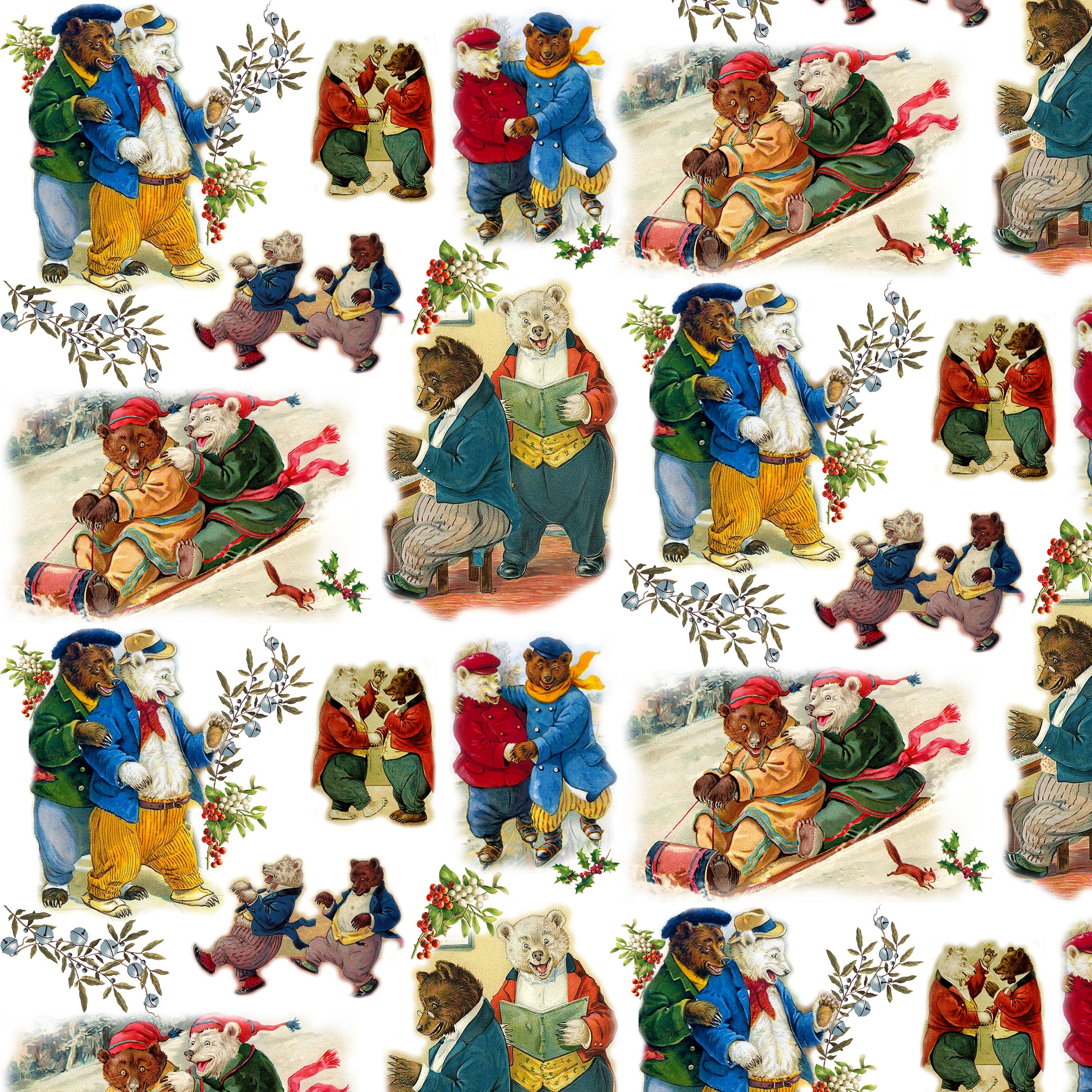 Beary Gay Christmas Gift Wrap