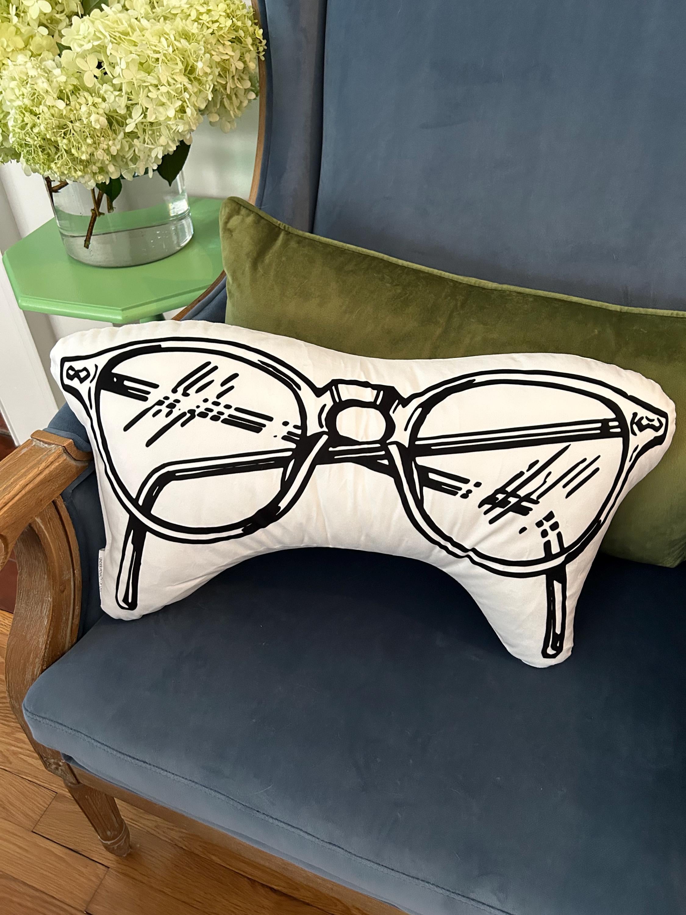 Eyeglasses Shaped Throw Pillow