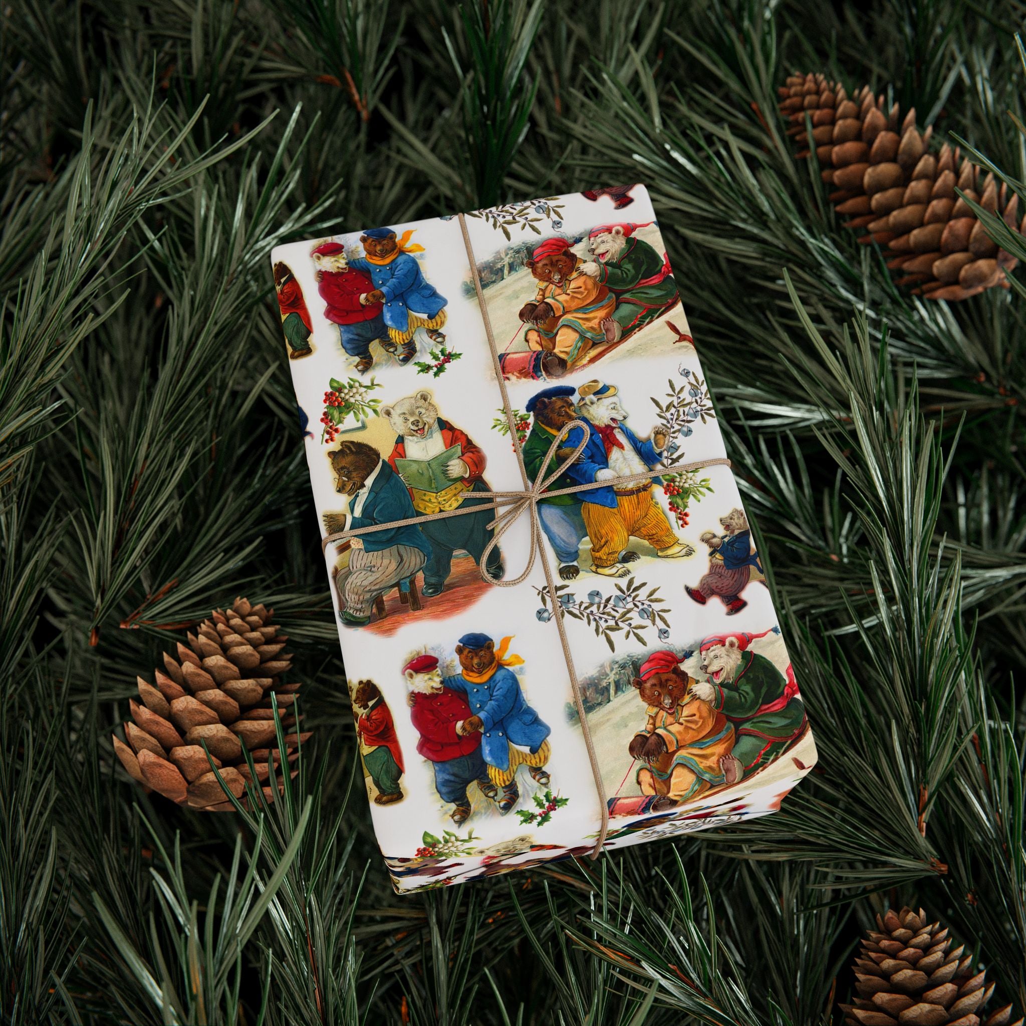 Beary Gay Christmas Gift Wrap