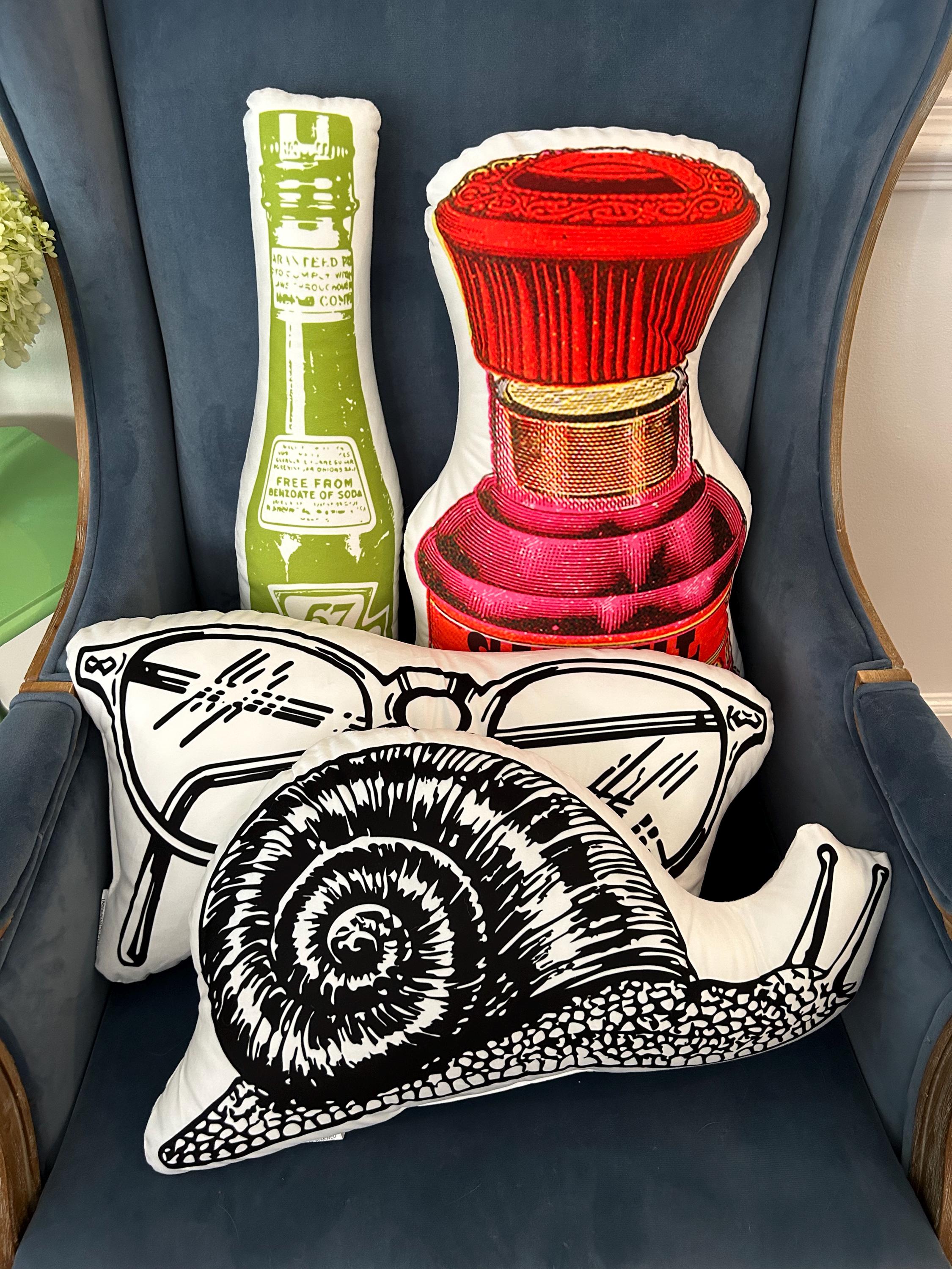 Eyeglasses Shaped Throw Pillow