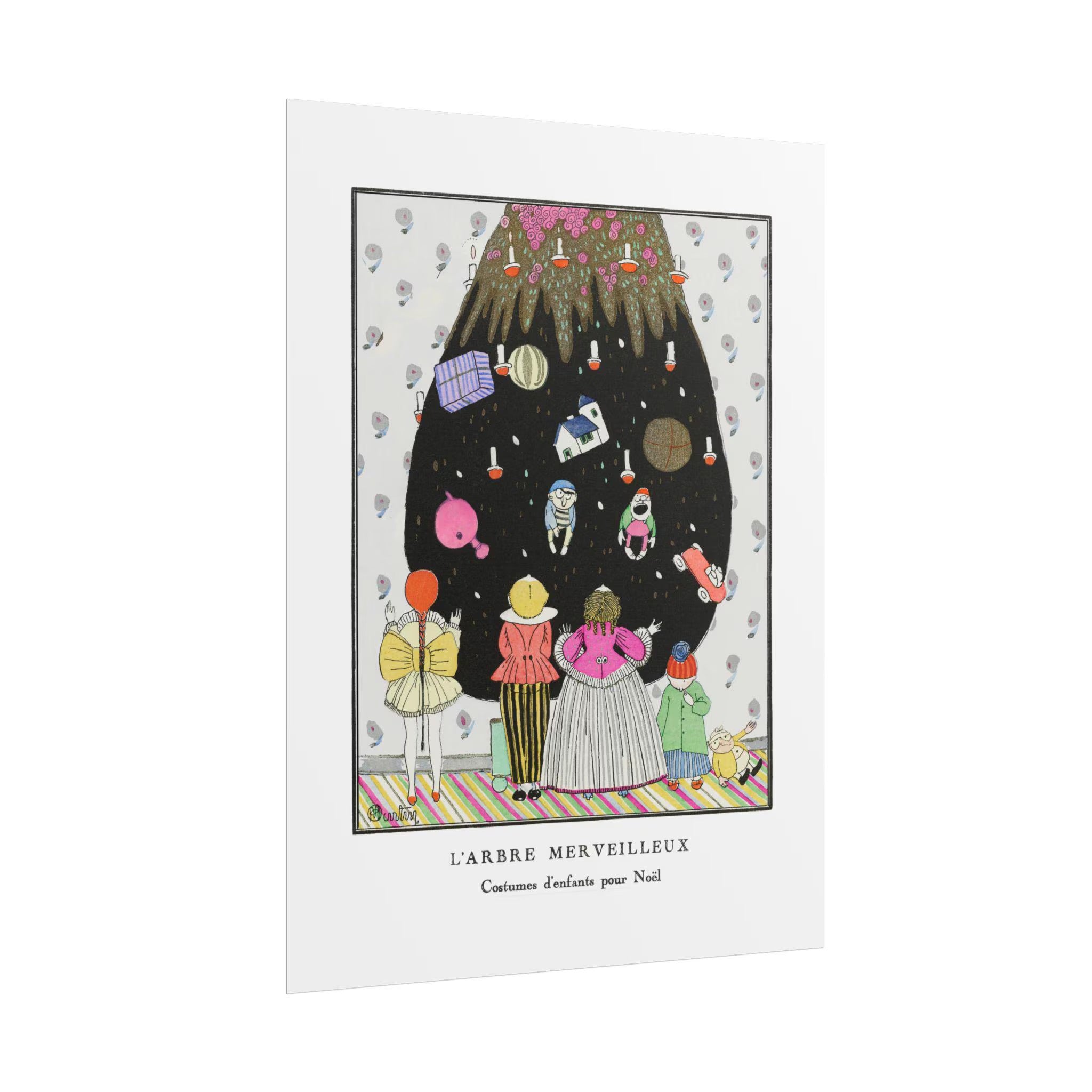 Vintage Christmas Wall Art - L'Arbre Merveilleux by Charles Martin