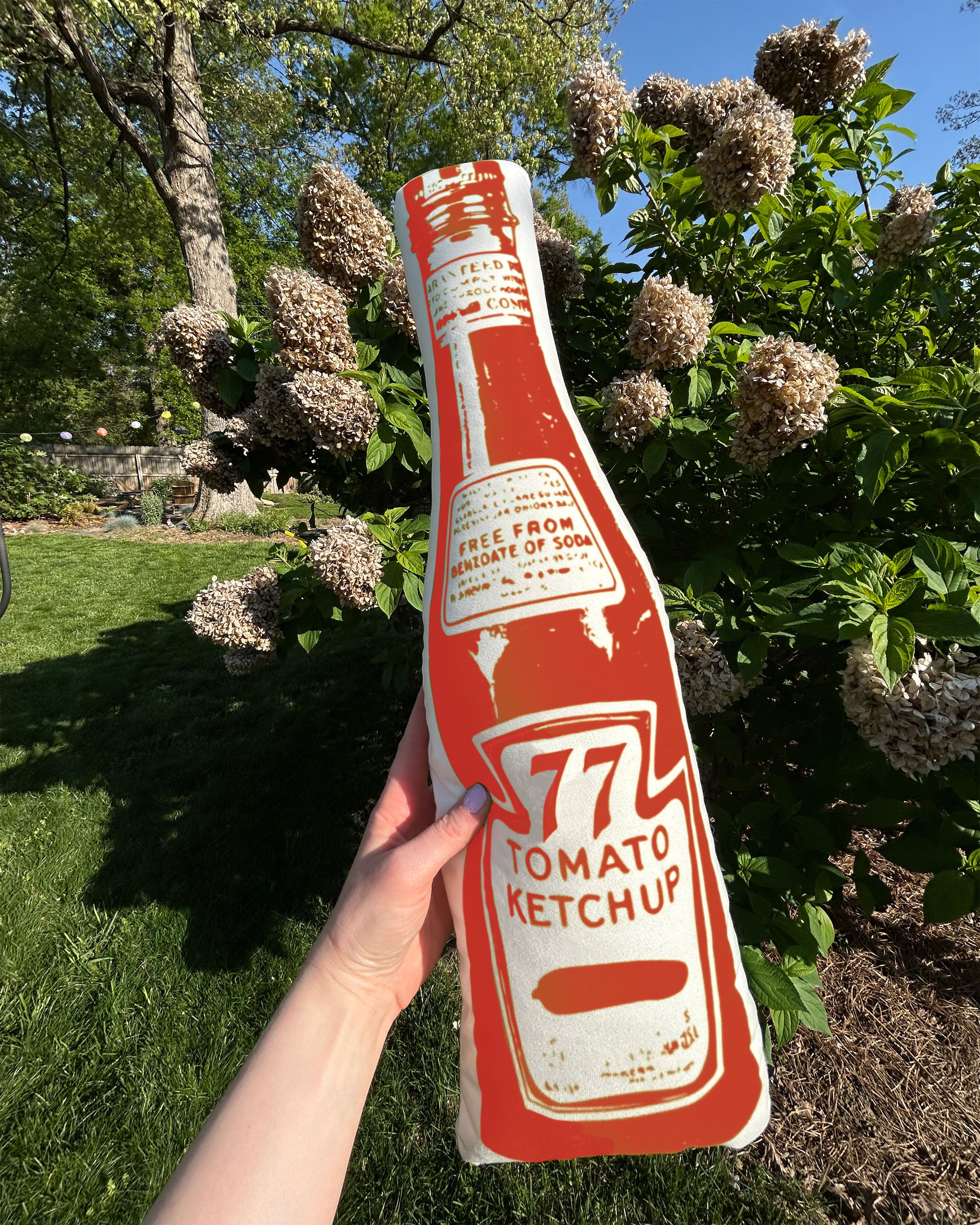 Ketchup Bottle Throw Pillow